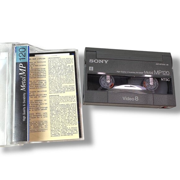 Maxell 8mm Videocassette MP 120 Minutes Blank Tape In Case - Picture 9 of 11